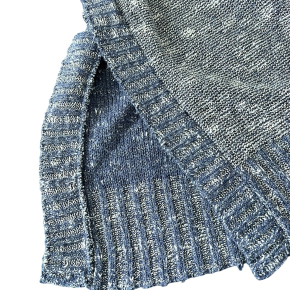 Avenue Navy Blue Heathered Colorblock Turtleneck Knit Sweater Size 14/16 - Picture 6 of 11